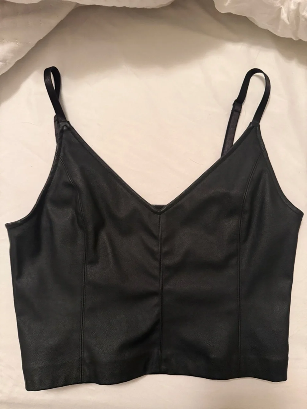 Zara faux leather crop tank. - Picture 1 of 5